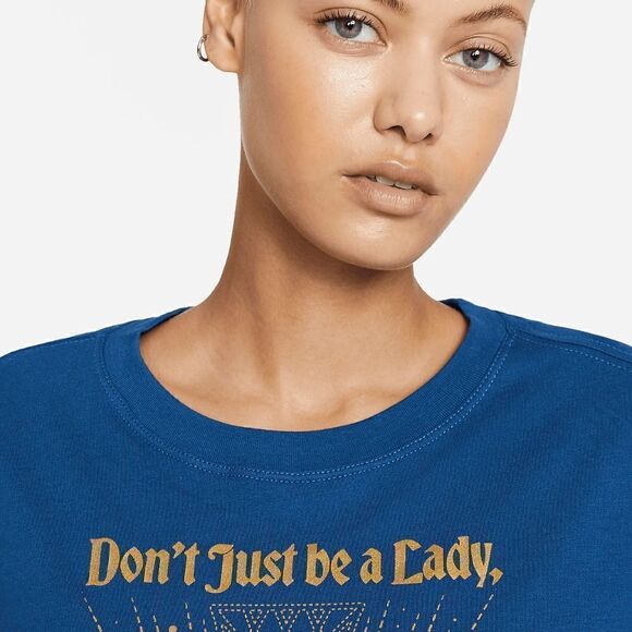 Nike Fly Basketball Be A Legend Women's T Shirt Boyfriend Cut Loose Fit Indigo M - Picture 12 of 15
